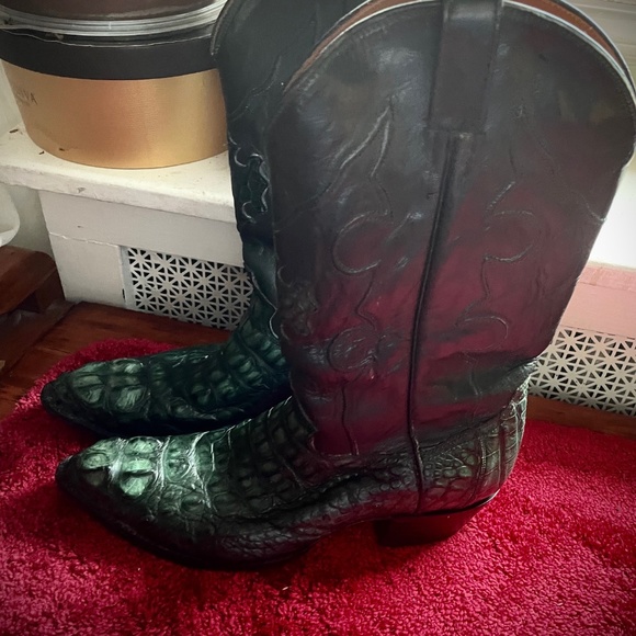 Alligator Cowboy Boots 11d - Picture 2 of 12
